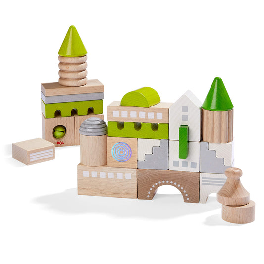 Coburg 28 Piece Wooden Building Blocks - The Nurturing Nook
