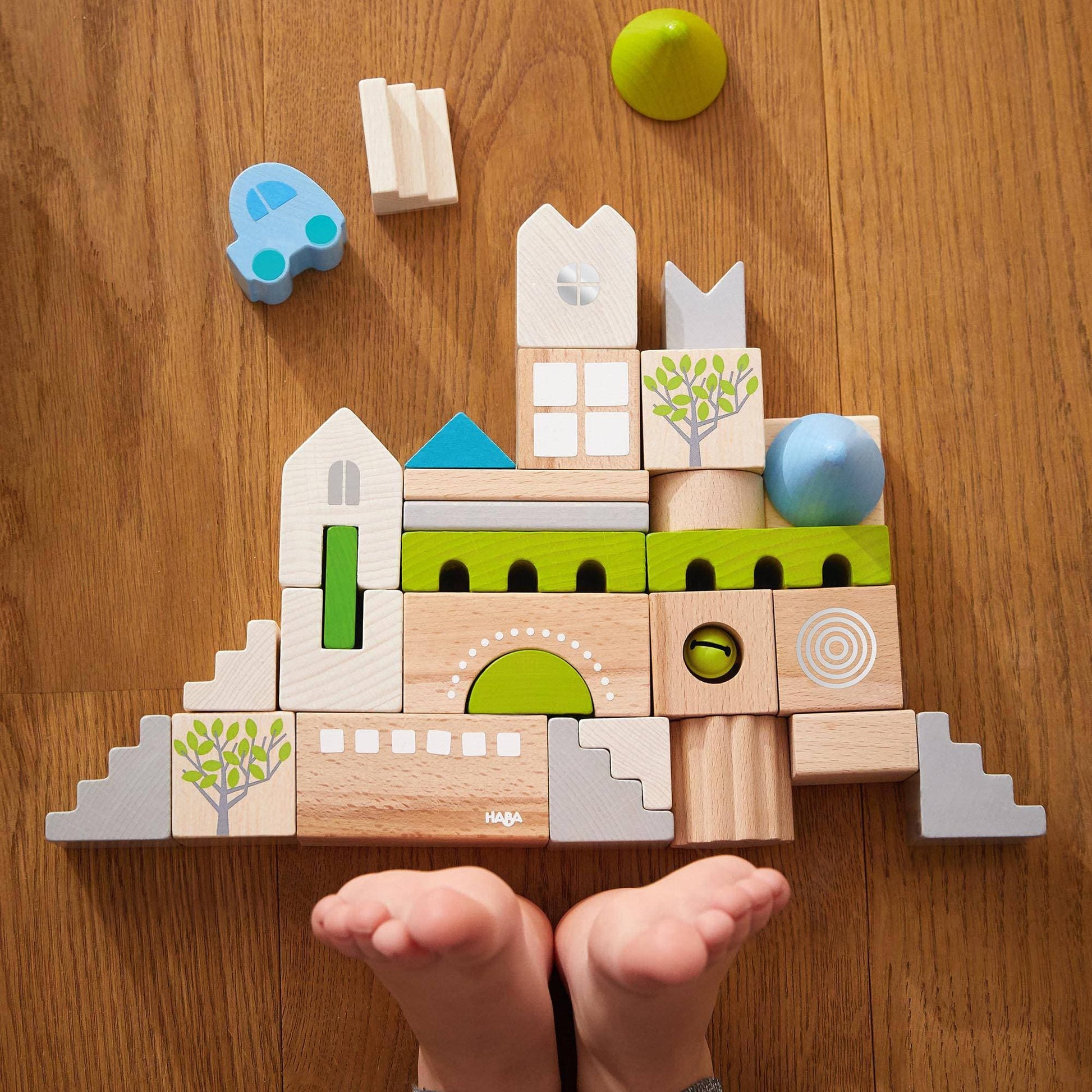 Coburg 28 Piece Wooden Building Blocks - The Nurturing Nook