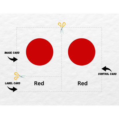Colors Montessori 3 - Part Cards | Nomenclature Cards | Pre - Reading Printable Cards - The Nurturing Nook