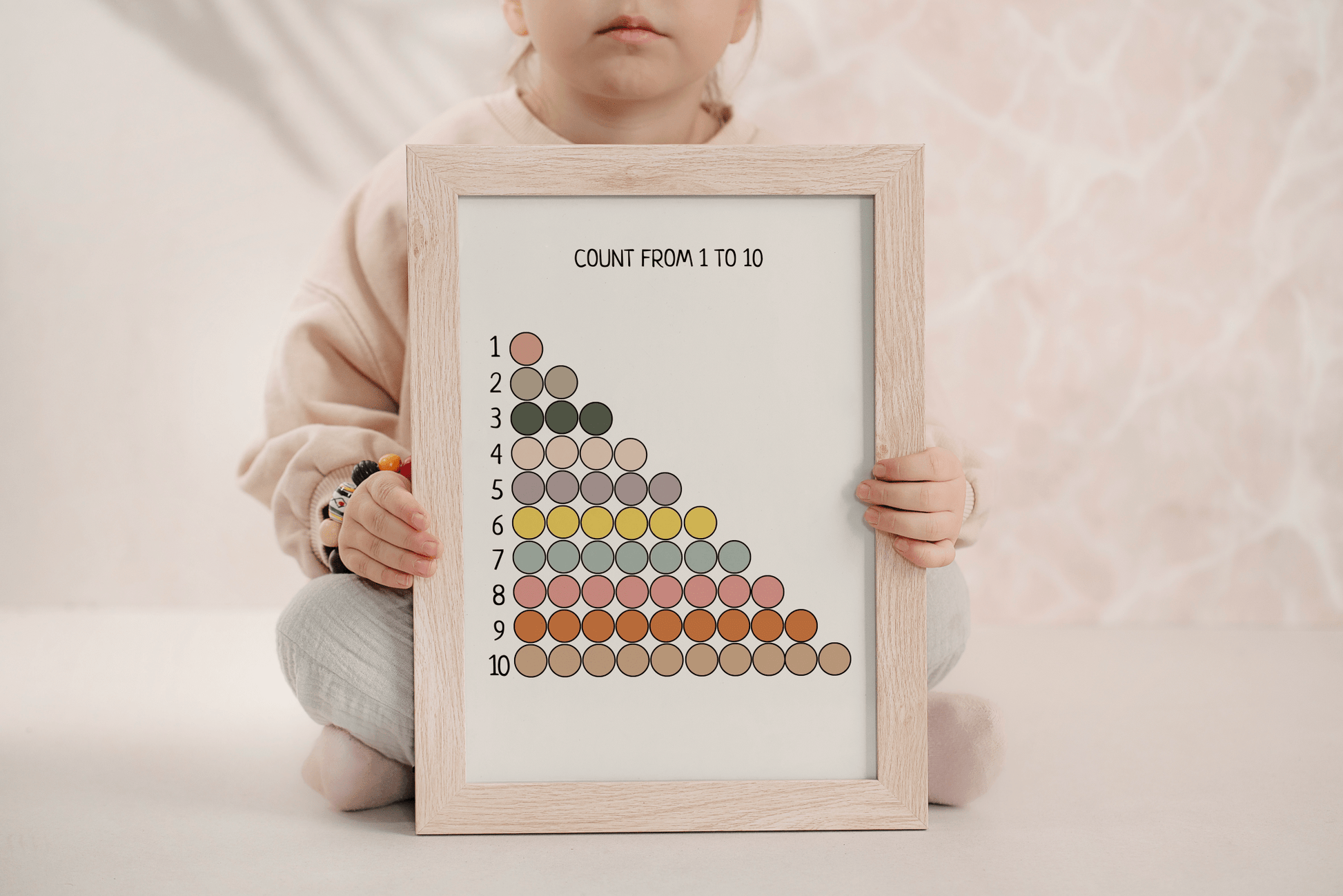 Count 1 to 10 with Montessori Beads Poster - Educational Printable Wall Art for Kids, Classroom & Homeschool | Digital Download - The Nurturing Nook