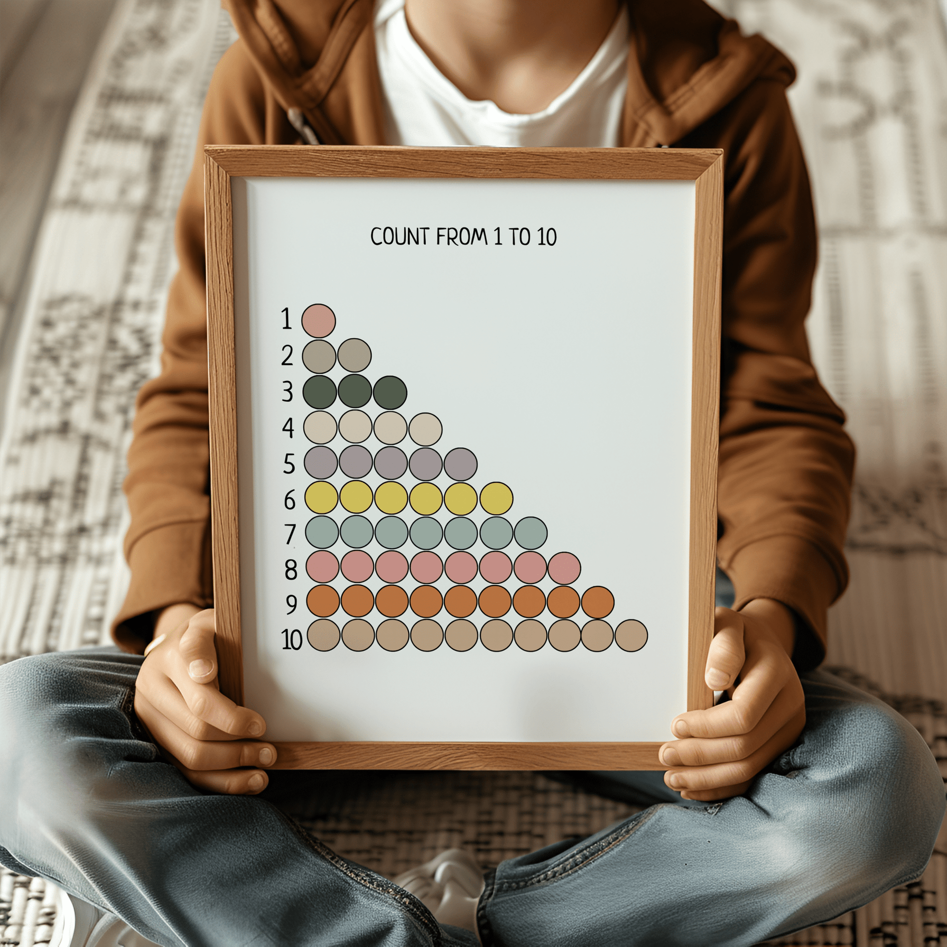 Count 1 to 10 with Montessori Beads Poster - Educational Printable Wall Art for Kids, Classroom & Homeschool | Digital Download - The Nurturing Nook