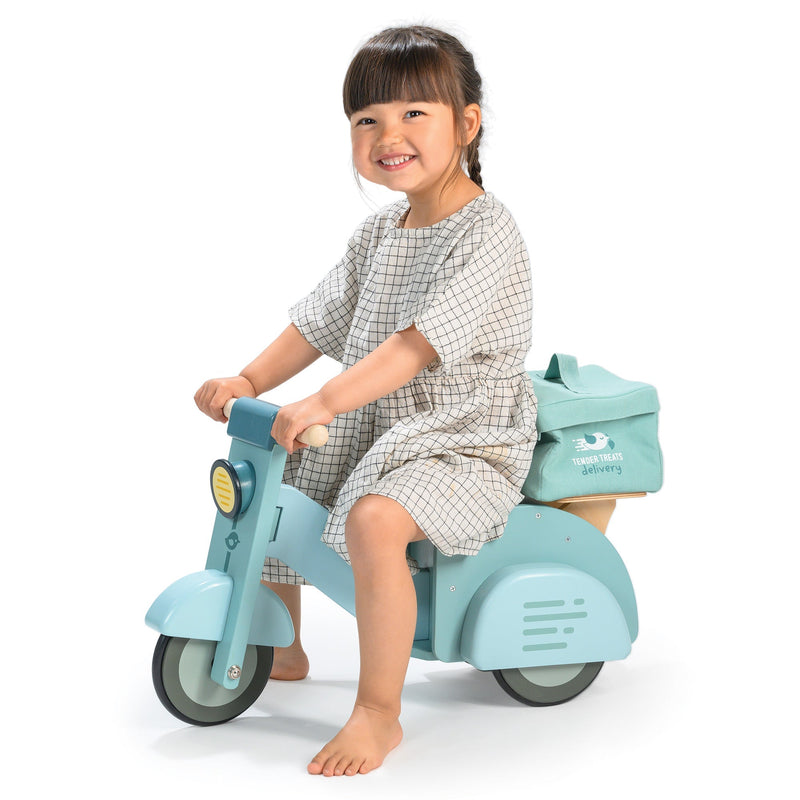 Tender Leaf pretend play wooden delivery scooter toy