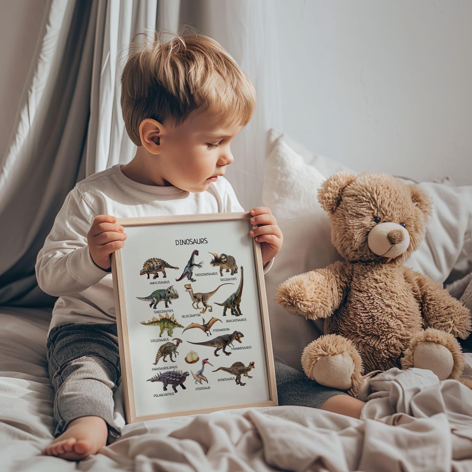 Dinosaurs Species Poster - Educational Jurassic Animals Chart for Classroom, Nursery & Kids' Room Decor | Digital Download - The Nurturing Nook