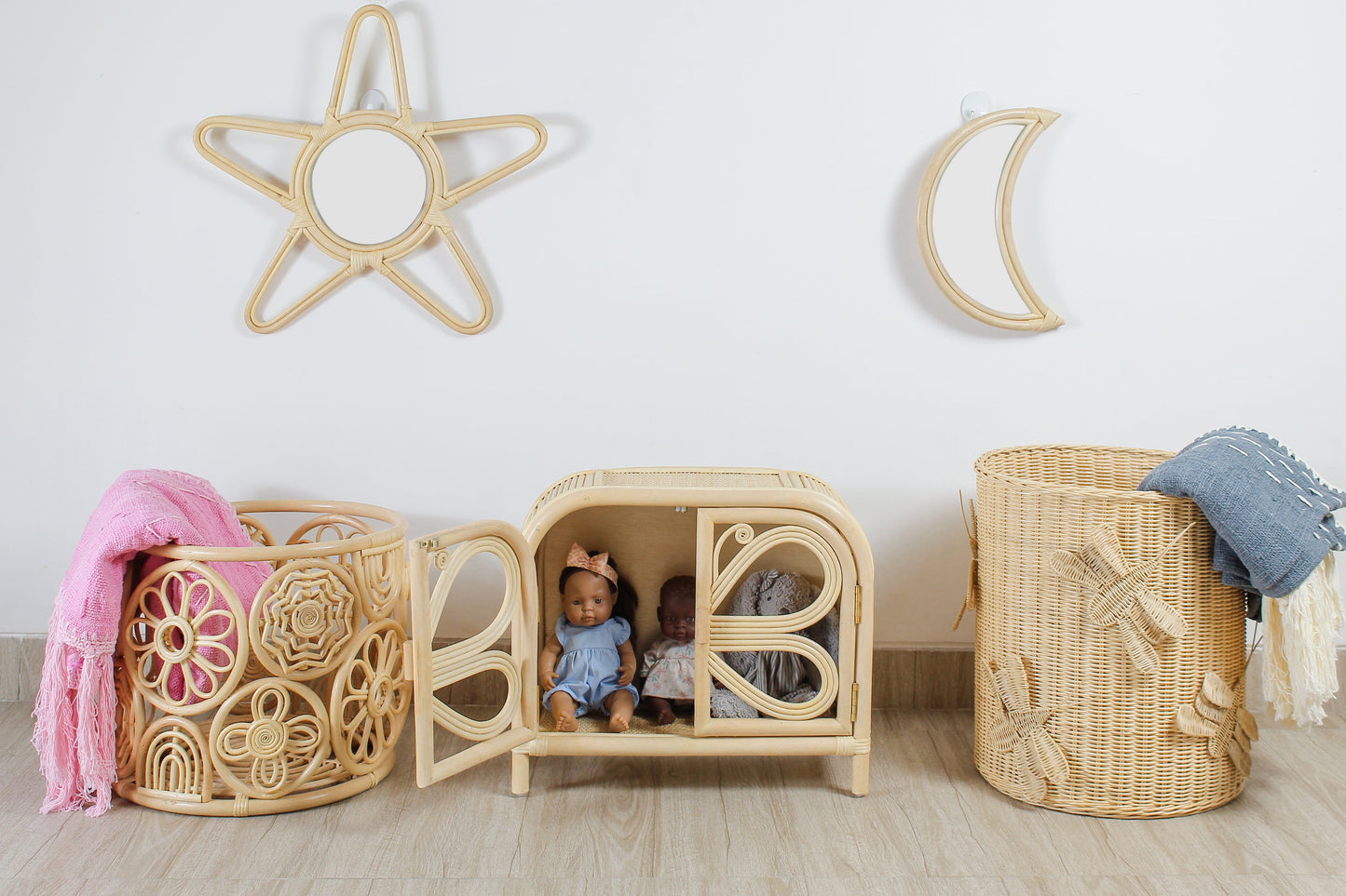 Rainbow Circle Toy Storage Hamper | Nursery Organizer for Blankets & Pillows
