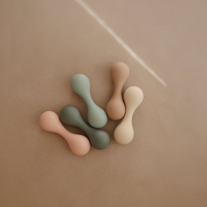 Silicone baby rattle toy for fine motor skills infants