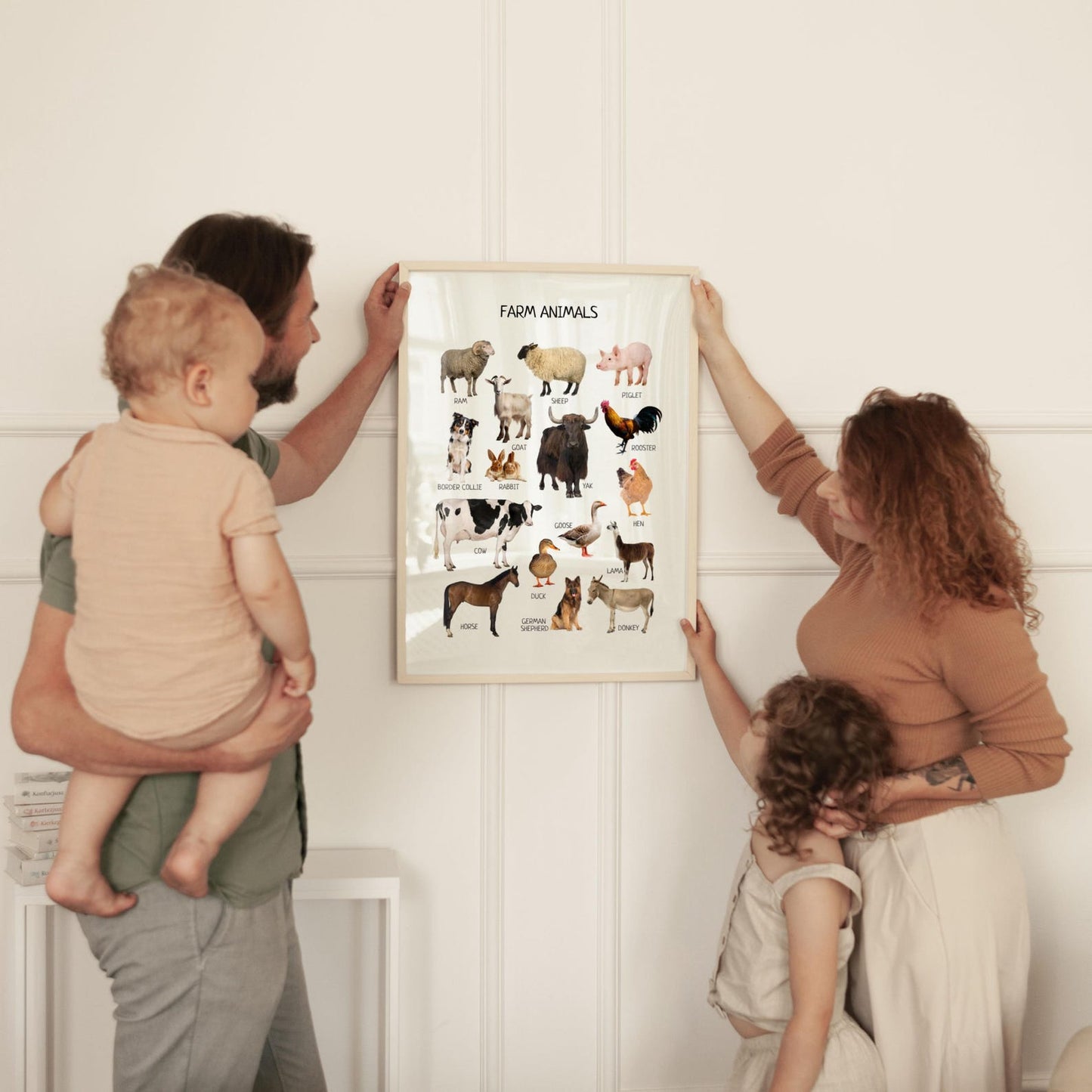 Farm Animals Poster - Montessori Educational Wall Art for Kids' Nursery, Playroom & Classroom | Digital Download - The Nurturing Nook
