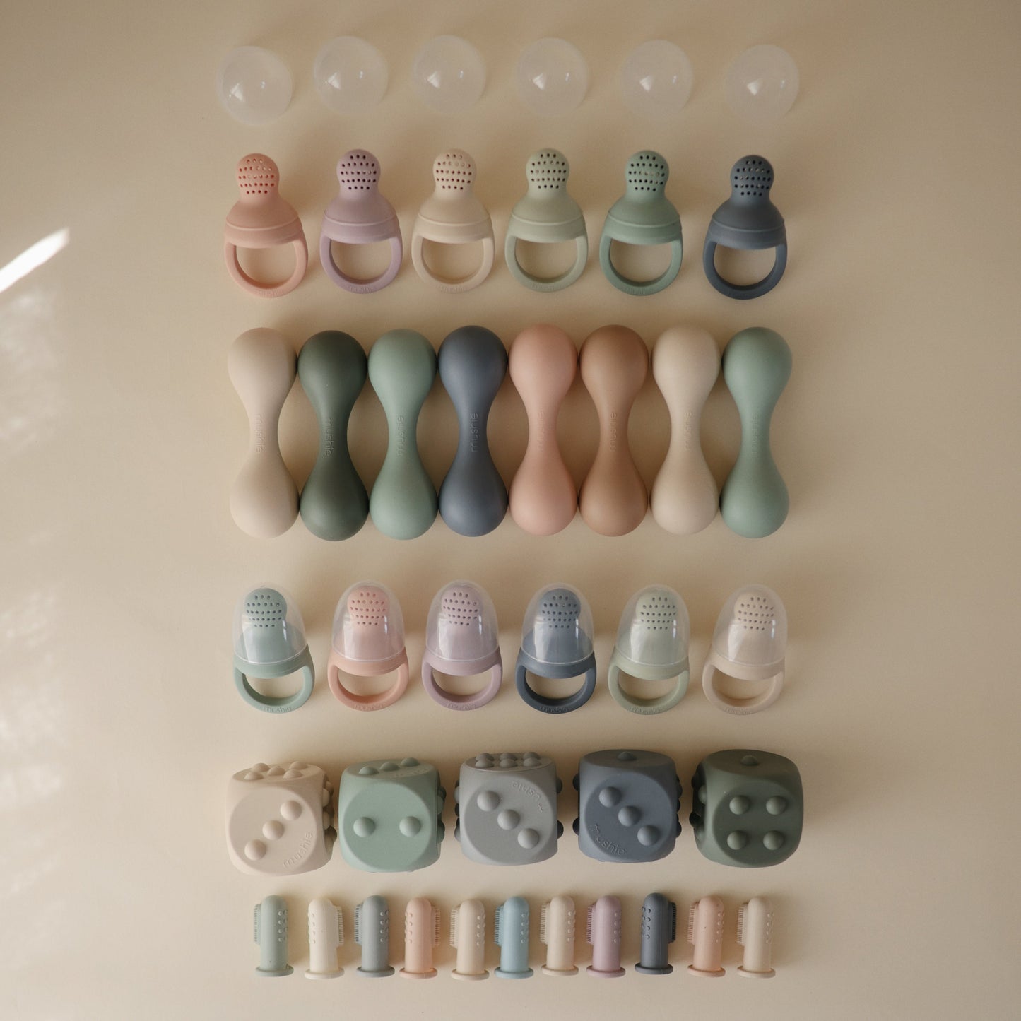 Silicone baby rattle toy for fine motor skills infants