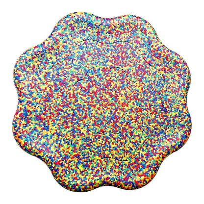 Flower - shaped Balance Board for Stepping Stones in Rainbow Confetti - The Nurturing Nook