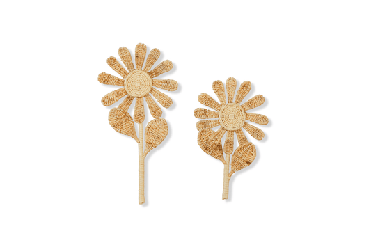 The Blooming Rattan Flower Stem – Handcrafted Boho Wall & Room Decor