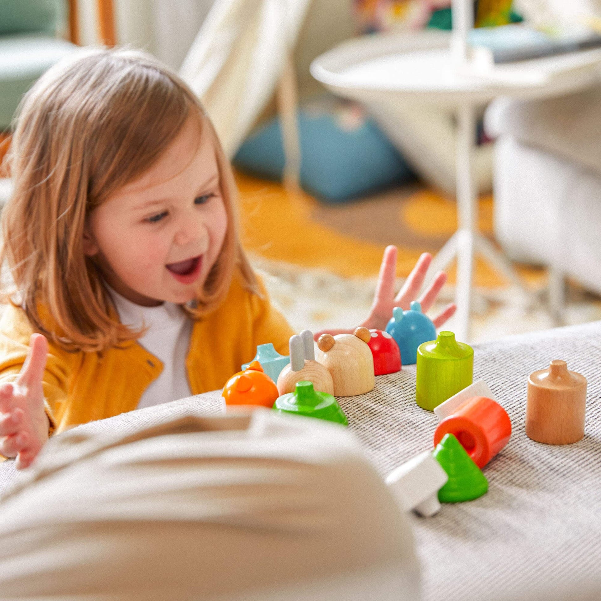 Forest Animals Wooden Stacking Toy - The Nurturing Nook