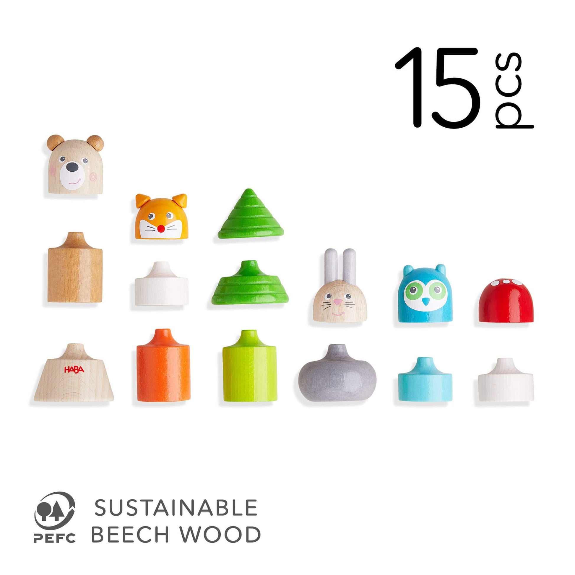 Forest Animals Wooden Stacking Toy - The Nurturing Nook