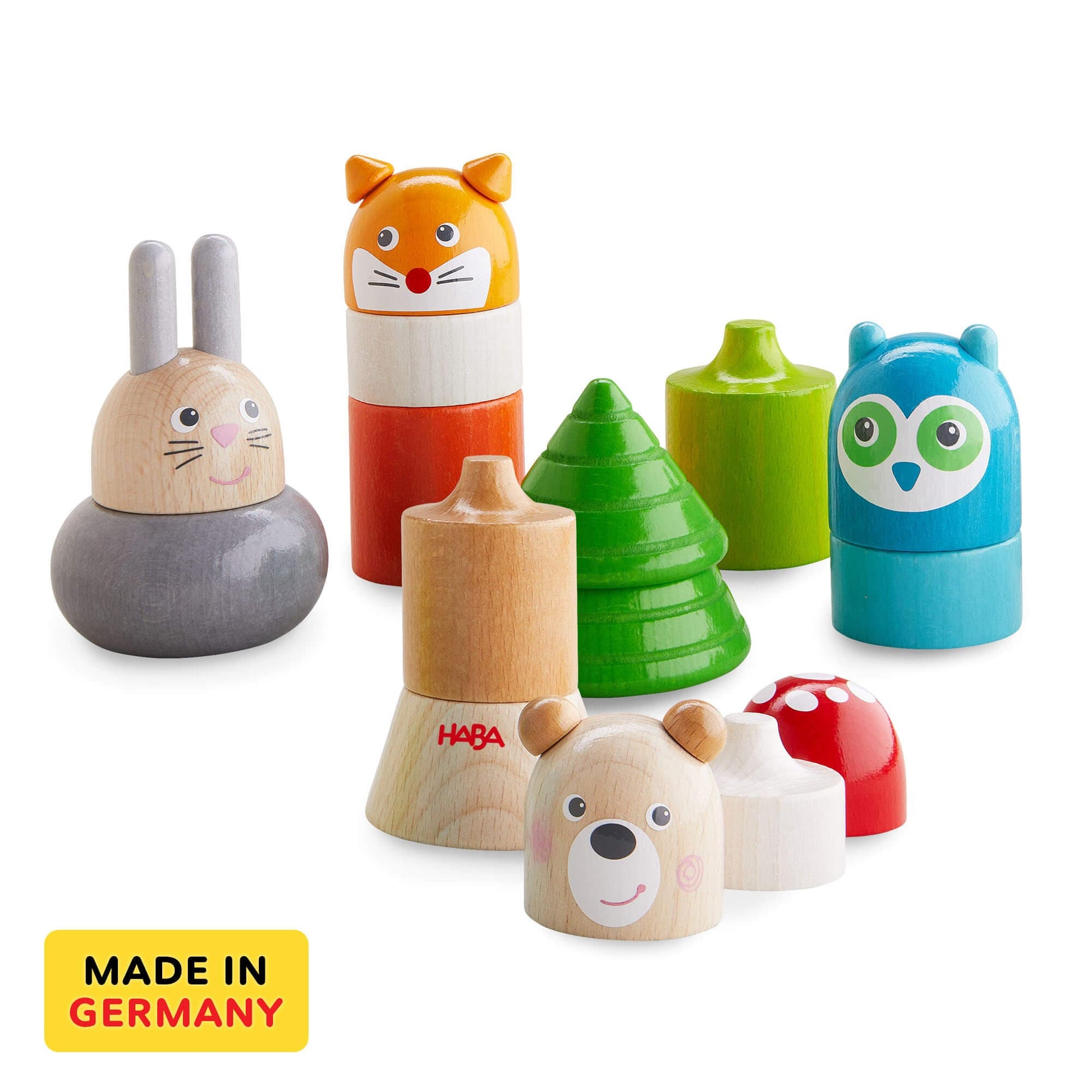 Forest Animals Wooden Stacking Toy - The Nurturing Nook