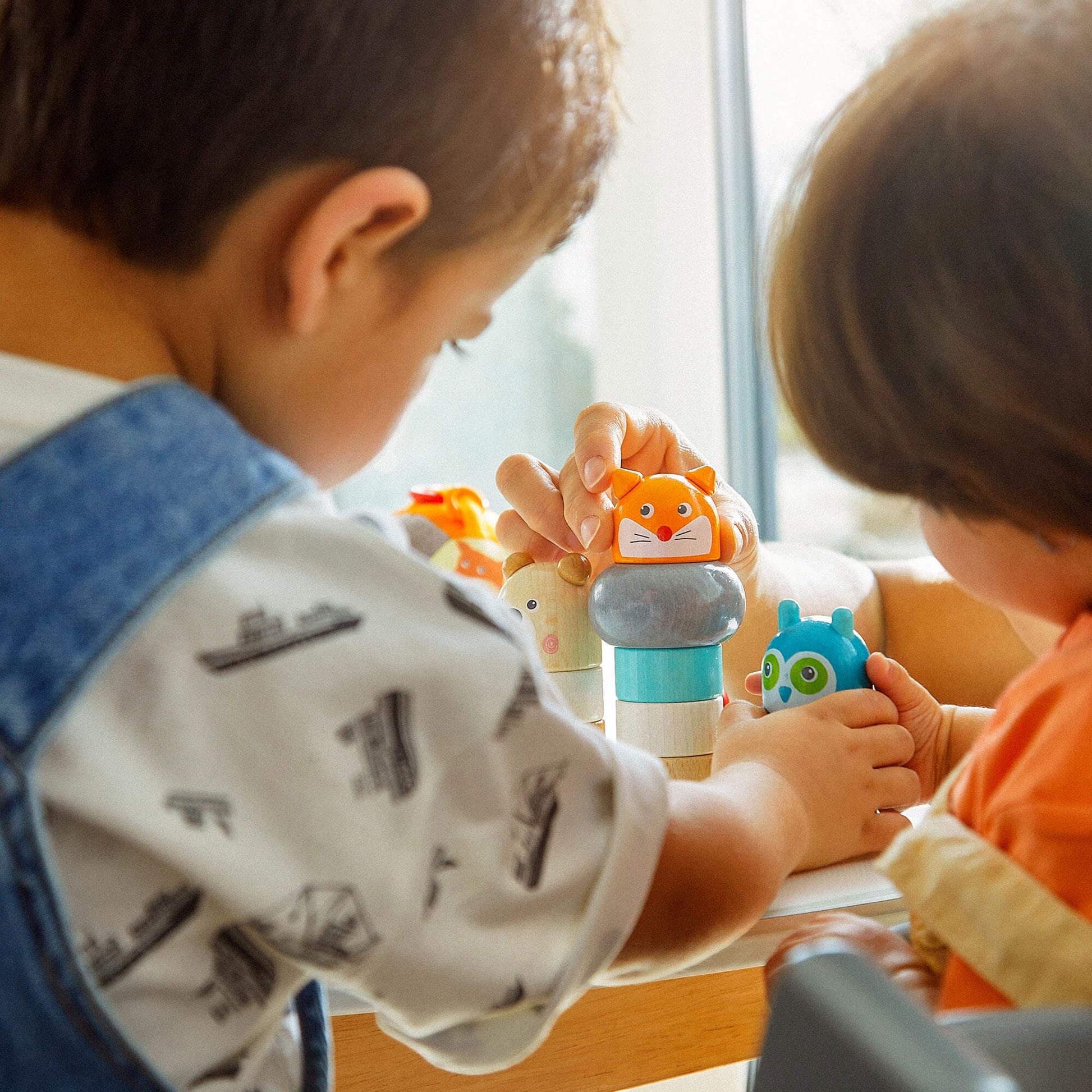Forest Animals Wooden Stacking Toy - The Nurturing Nook