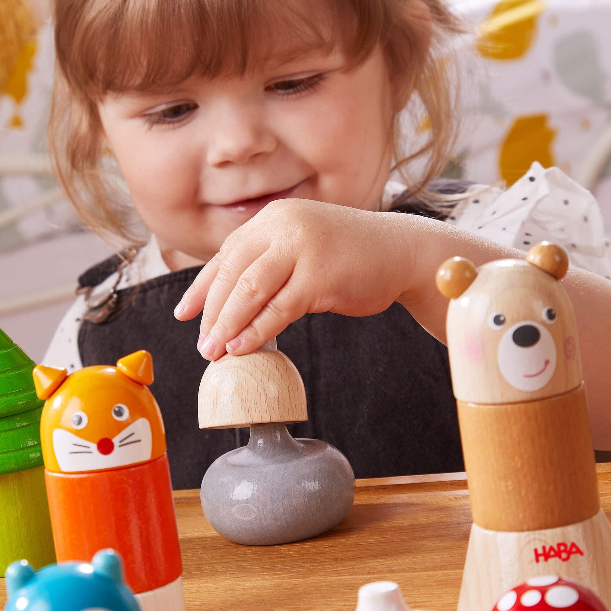 Forest Animals Wooden Stacking Toy - The Nurturing Nook
