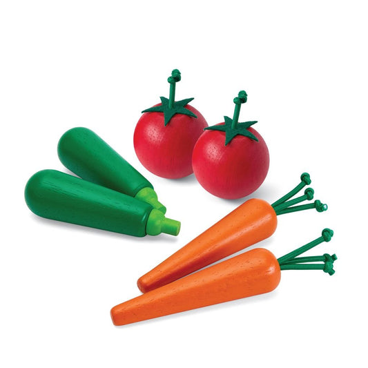 Fresh Produce Set B (Carrots, Zucchinis & Tomatoes) - The Nurturing Nook