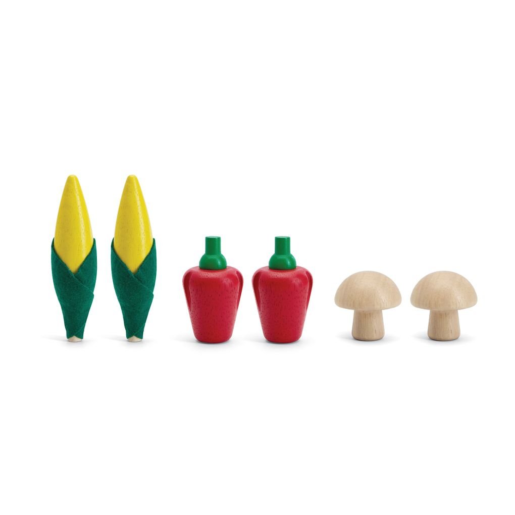 Fresh Produce Set D (Corns, Mushrooms & Red Bell Peppers) - The Nurturing Nook