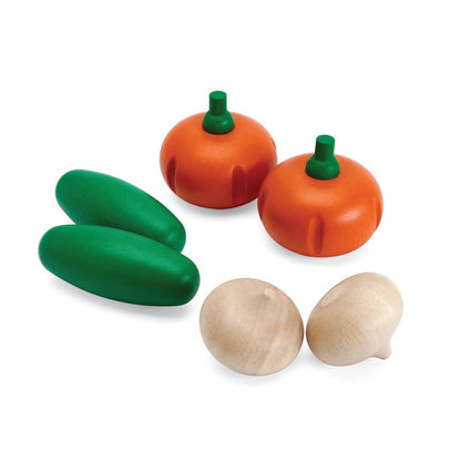 Fresh Produce Set E (Cucumbers, Onions & Pumpkins) - The Nurturing Nook