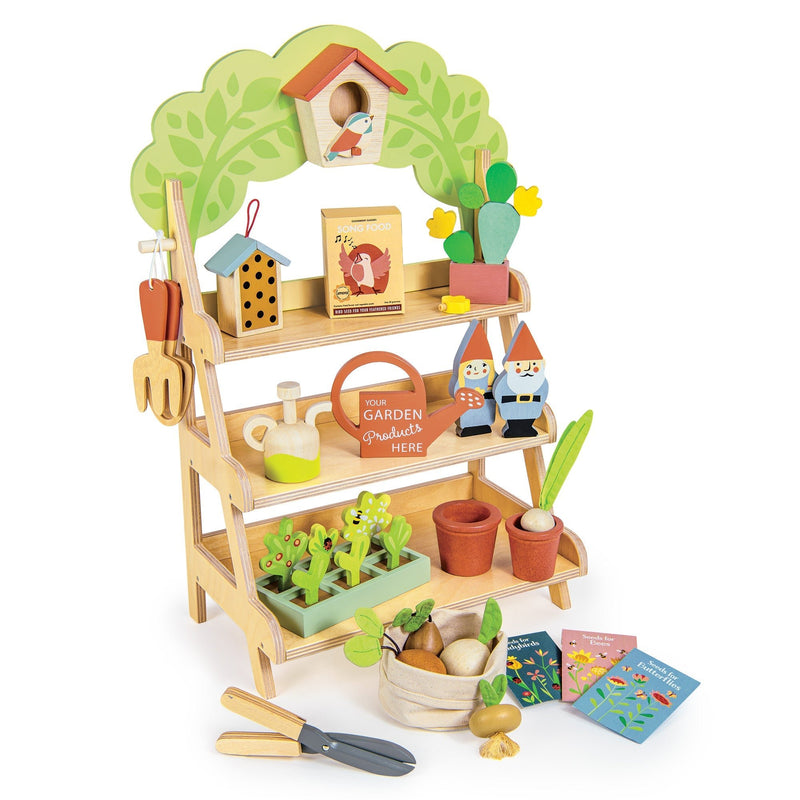 Tender Leaf wooden garden stand playset for pretend play