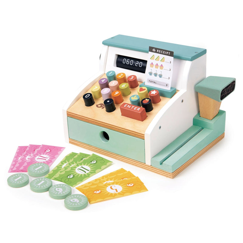 Tender Leaf general stores till cash register with scanner