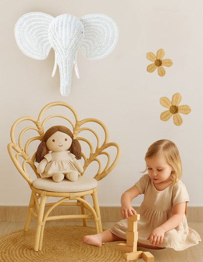 Blossom Dreams Girls Bedroom Rattan Decorative Flower Chair