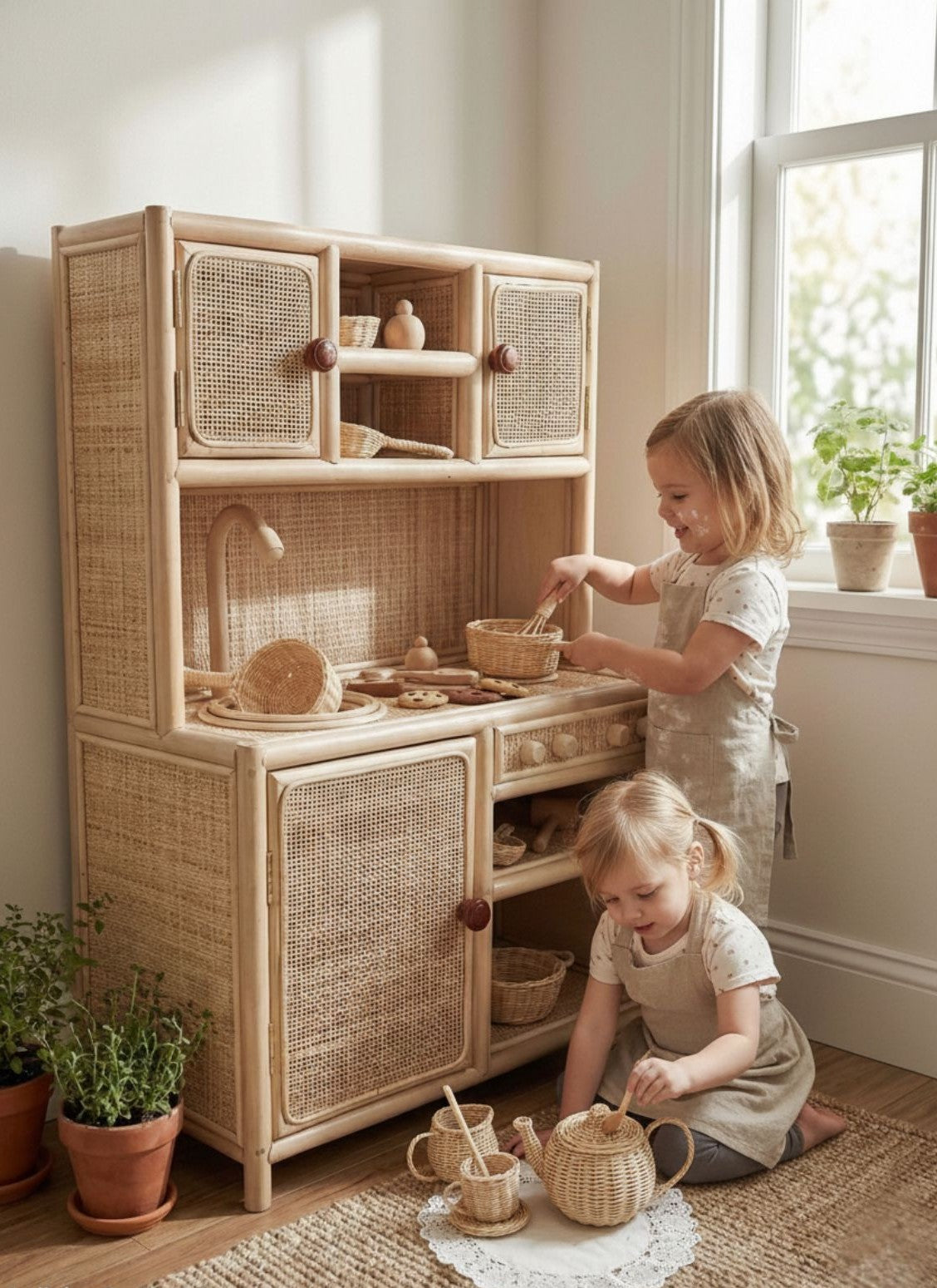 Wicker Tea Party Play Set