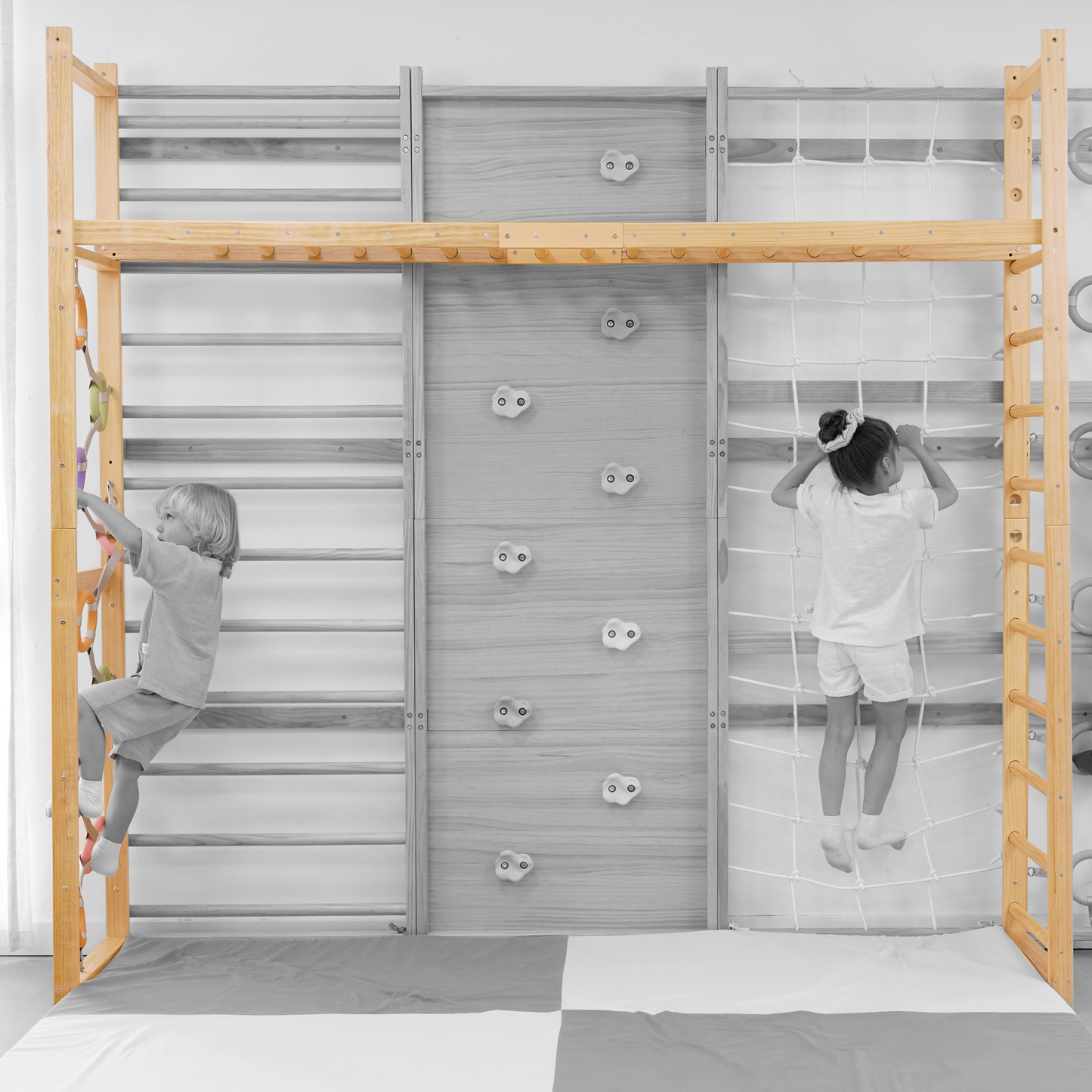 Monkey Bar Attachment – For 95 Inch MODULAR Walnut Swedish Ladder