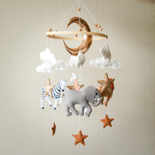 Handmade Baby Mobile | Safari - The Nurturing Nook