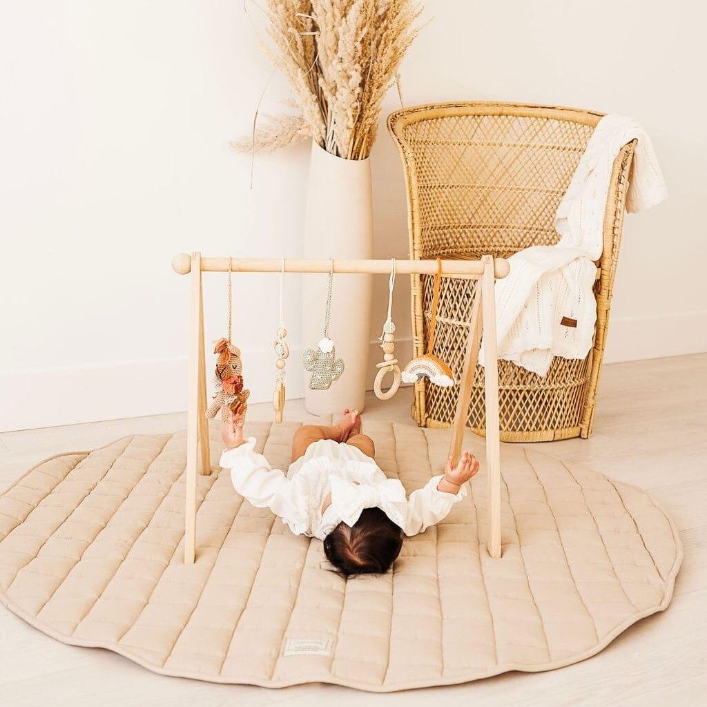 Handmade Crochet Toys for Baby Gym | Boho Desert - The Nurturing Nook