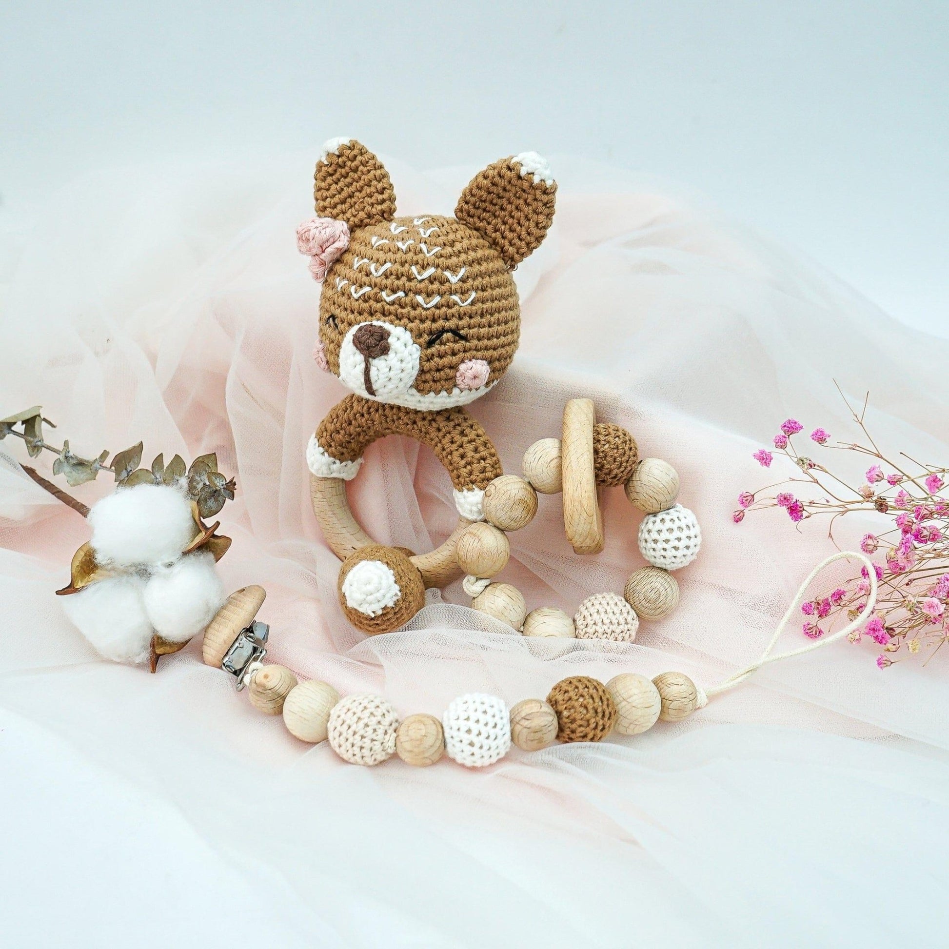 Handmade Fox Crochet Set - The Nurturing Nook