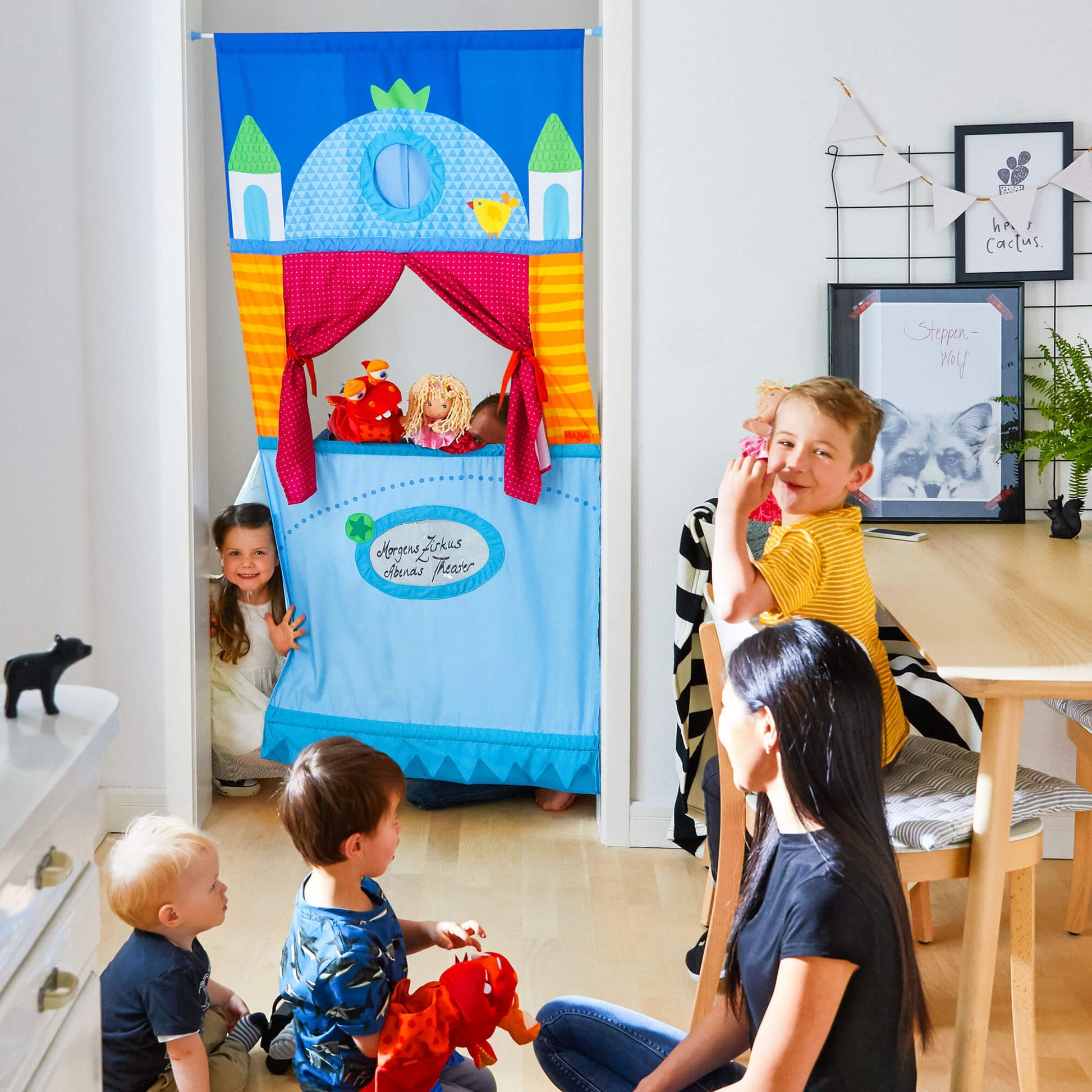 Hanging Doorway Puppet Theater - The Nurturing Nook