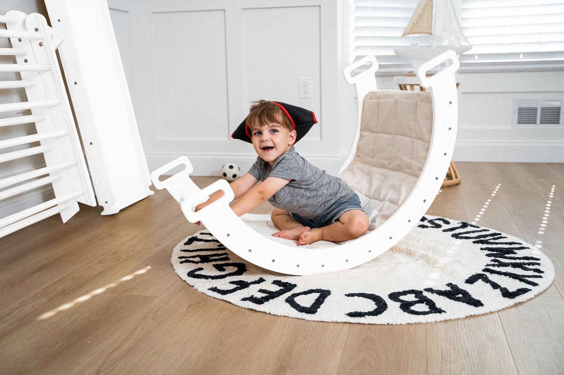 Hazel - Pikler Triangle Ladder & Rocker Set - The Nurturing Nook