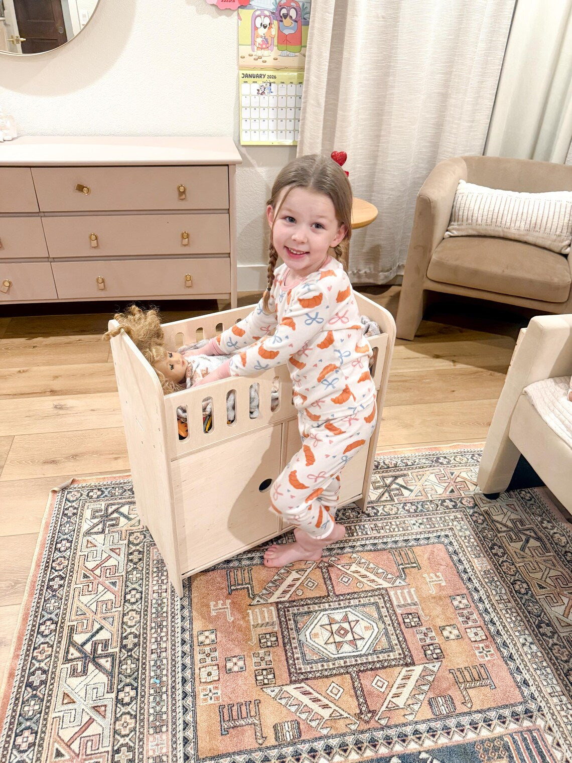 CLARA- Doll Crib with Storage