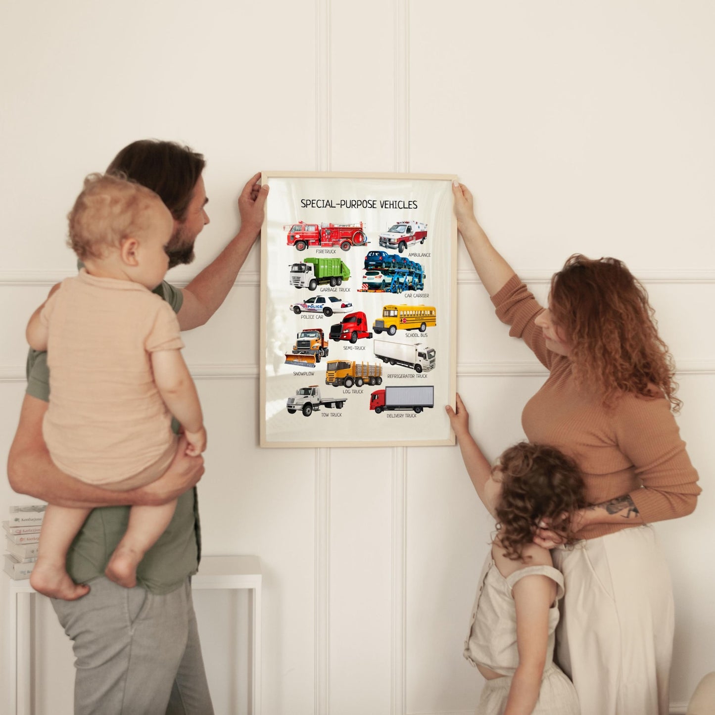 Special Transport Poster - Educational Vehicles Wall Art for Kids’ Room, Montessori Classroom & Nursery Decor | Digital Download