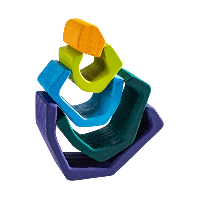 **Pre-order (Ships in 2-3 Weeks)**5 Pcs Stone Caves Stacking Blocks