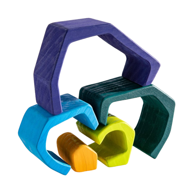 **Pre-order (Ships in 2-3 Weeks)**5 Pcs Stone Caves Stacking Blocks