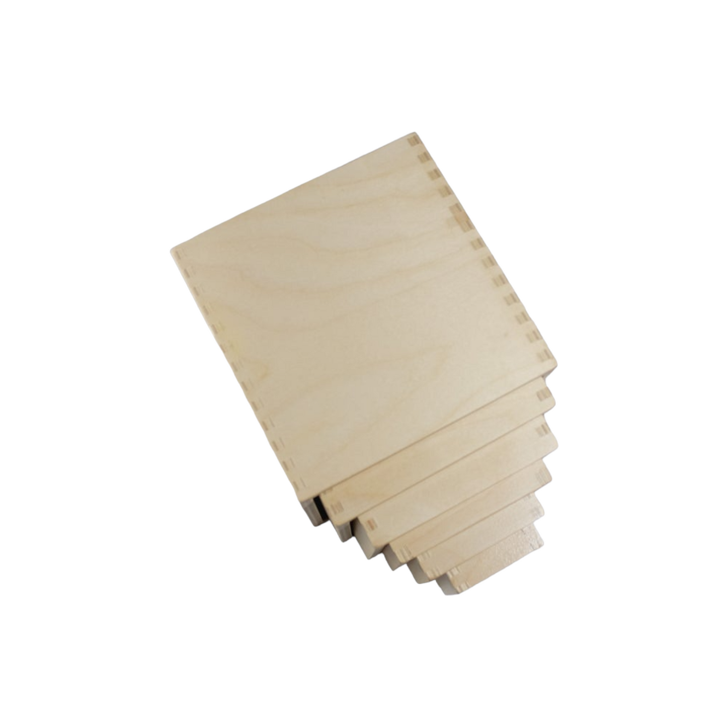 **Pre-order (Ships in 2-3 Weeks)**6 Pcs Natural Wooden Nesting Box Set