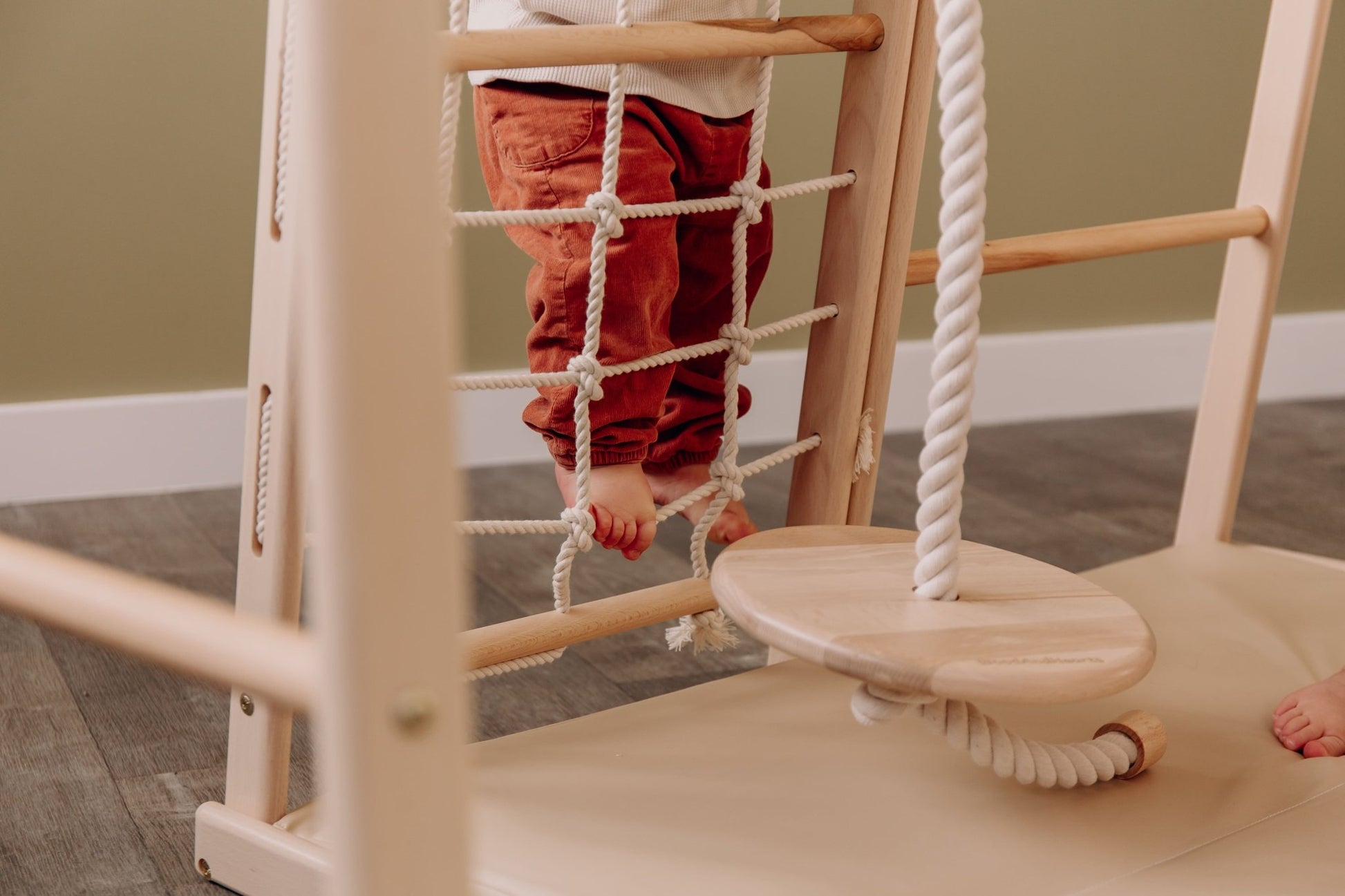 Indoor jungle gym – multi - position climbing tower with accessories - The Nurturing Nook
