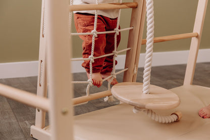 Indoor jungle gym – multi - position climbing tower with accessories - The Nurturing Nook