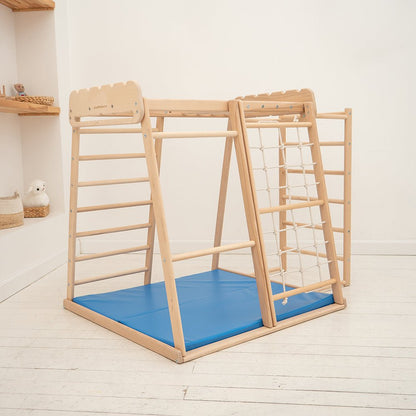 Indoor jungle gym – multi - position climbing tower with accessories - The Nurturing Nook