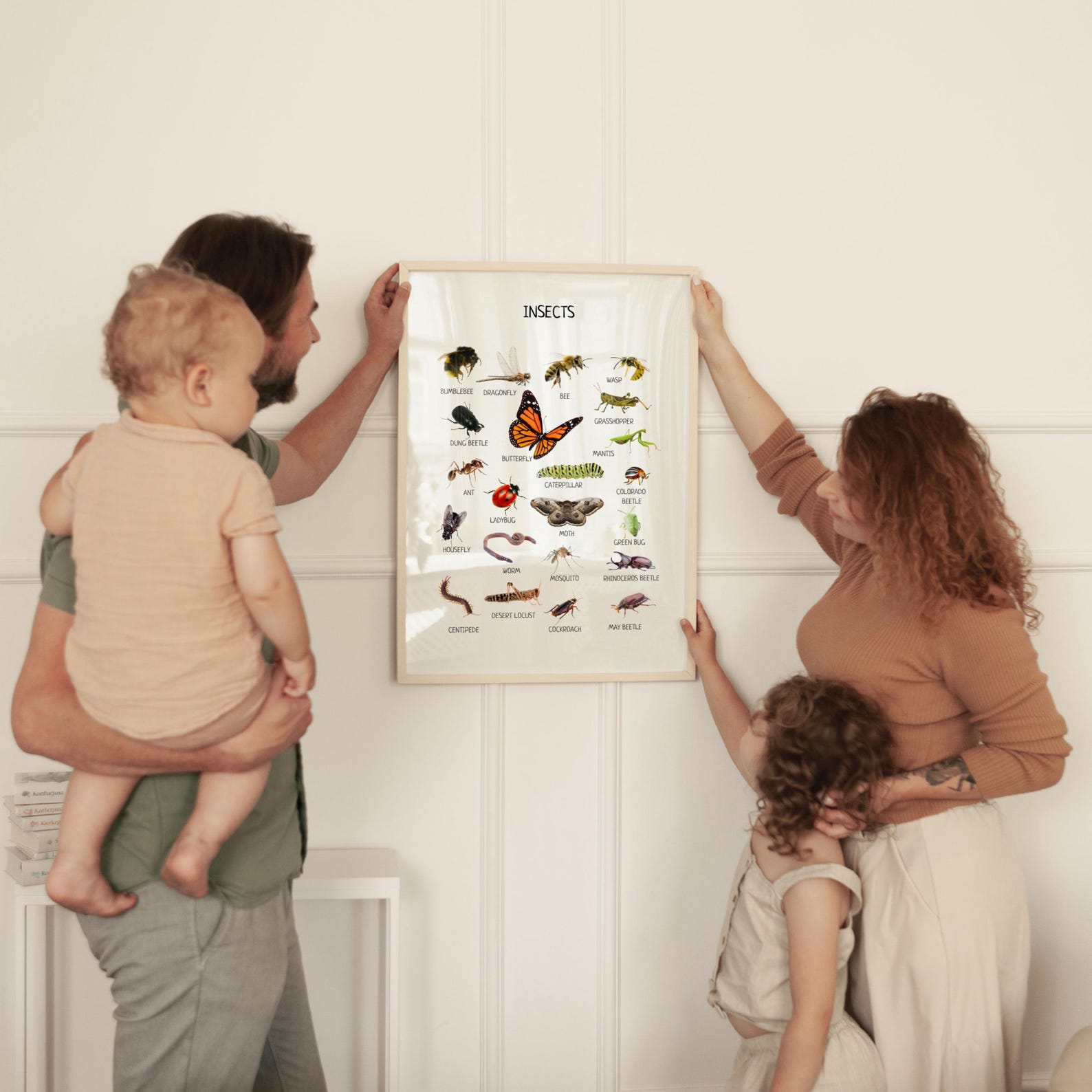 Insects Educational Poster - Montessori Printable Wall Art for Classroom, Preschool & Homeschool Learning | Digital Download - The Nurturing Nook