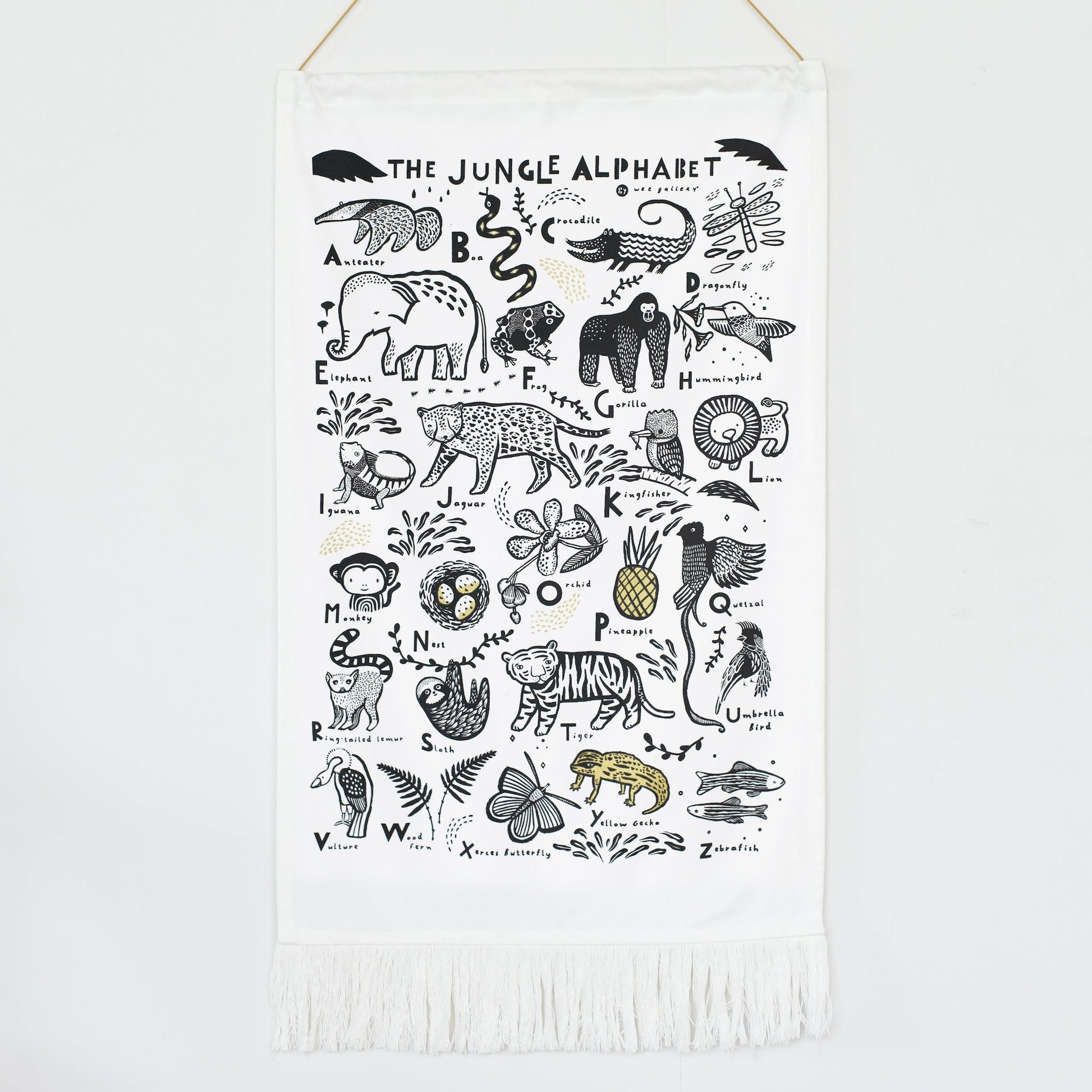 Jungle Alphabet Tapestry - The Nurturing Nook