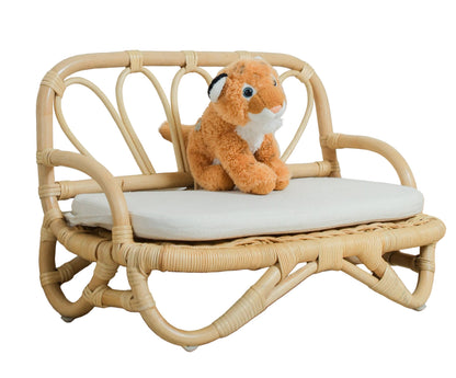 The Heirloom Doll Couch | Boho Montessori Doll Furniture | Eco-Friendly Pretend Play Sofa for Dolls