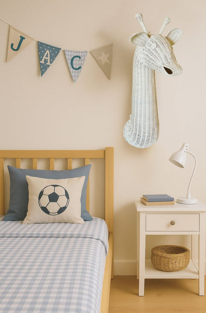 Rattan Giraffe Wall Decor – Boho Nursery & Kids Room Wall Art | Handmade Safari Animal Decor