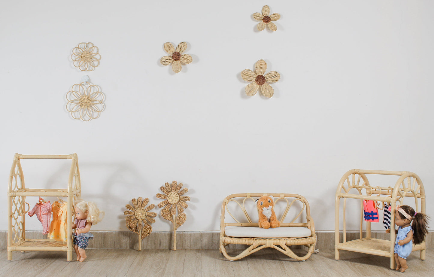 The Heirloom Doll Couch | Boho Montessori Doll Furniture | Eco-Friendly Pretend Play Sofa for Dolls