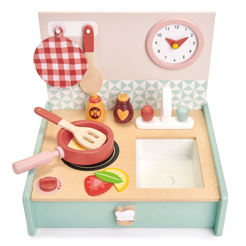 Tender Leaf portable kitchenette wooden play kitchen set