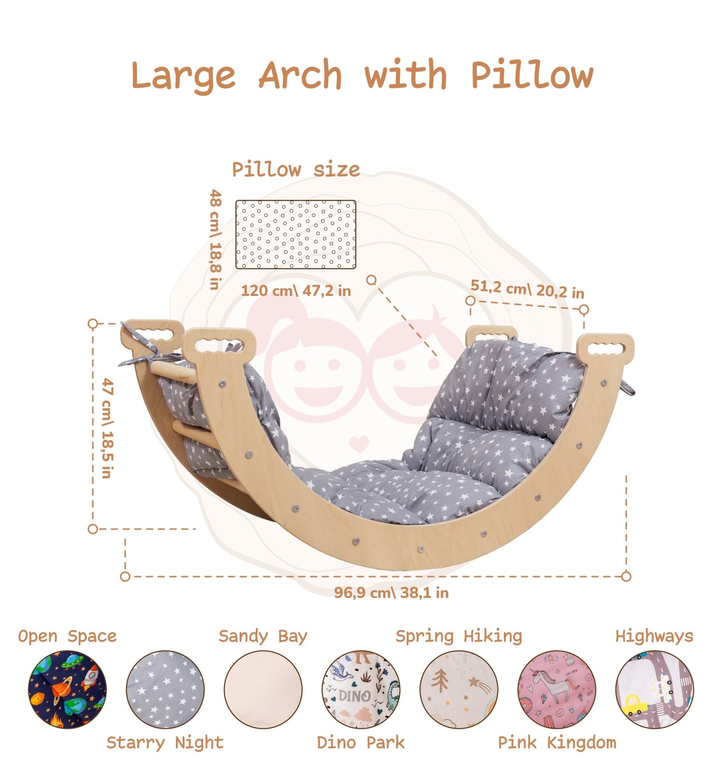 Large climbing arch – with pillow or tent - The Nurturing Nook
