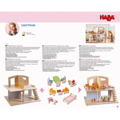 Little Friends Dollhouse Town Villa with Furniture - The Nurturing Nook