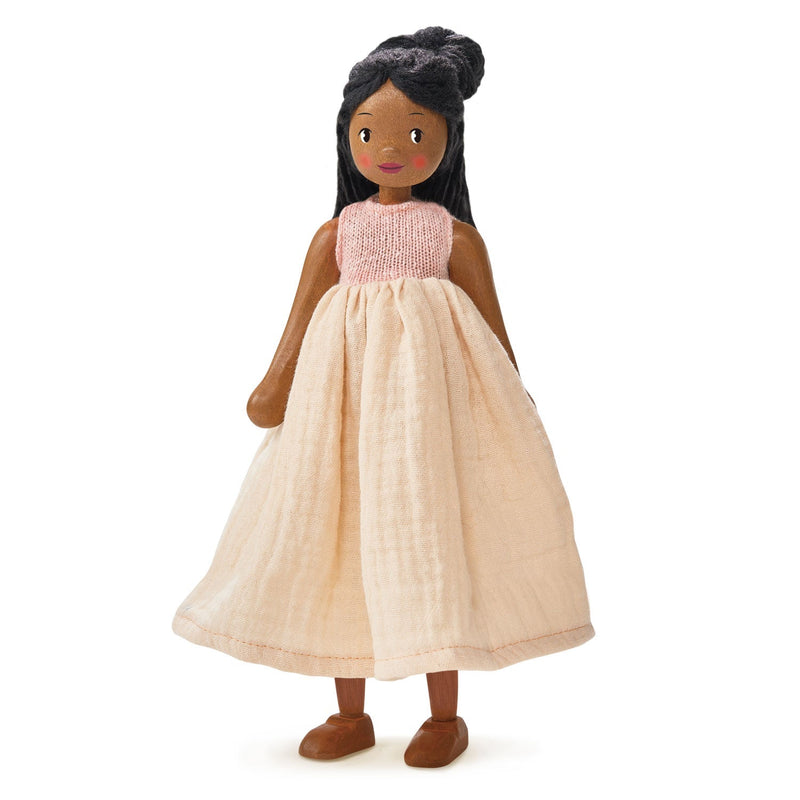 Tender Leaf Lola handcrafted wooden dollhouse doll