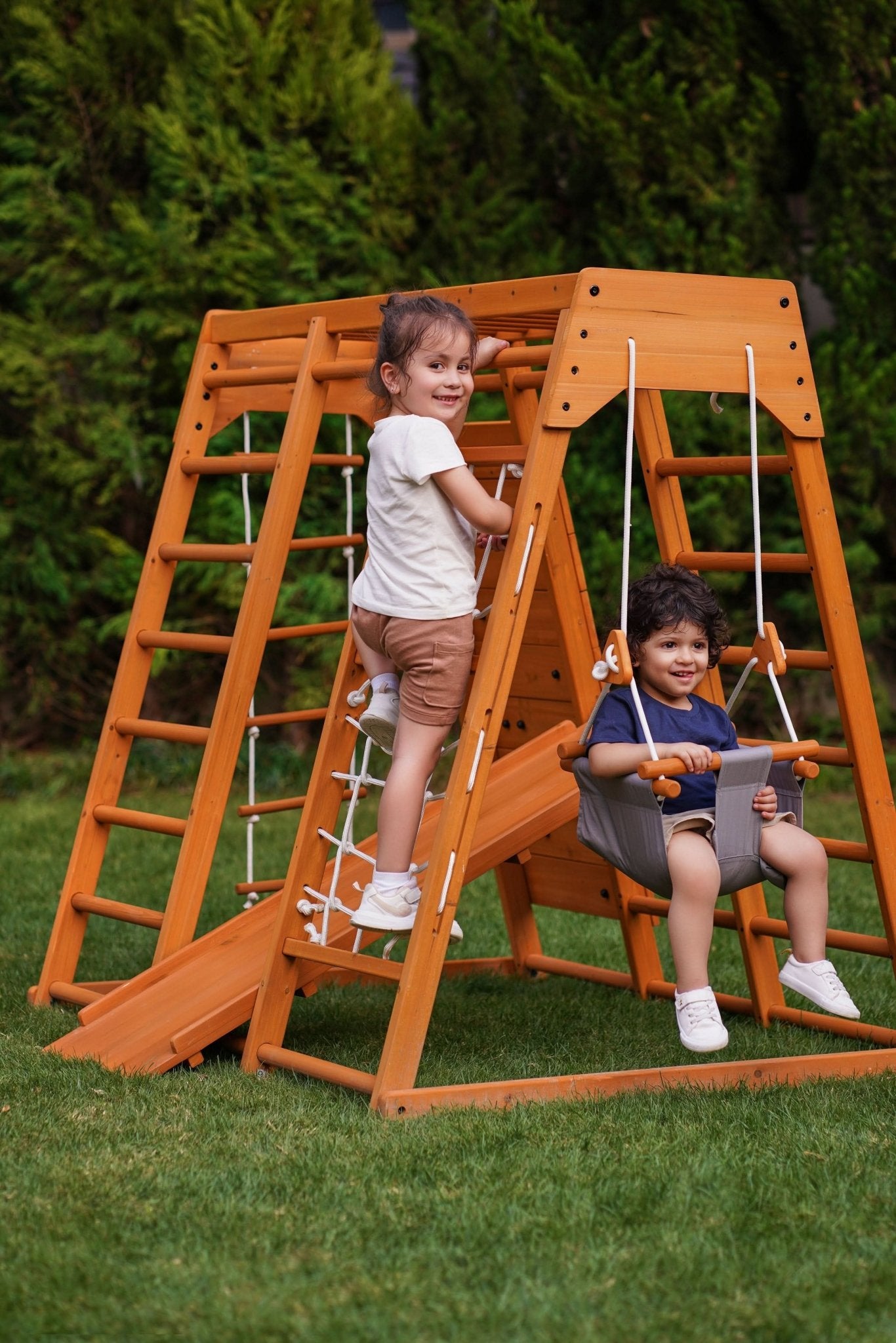 Magnolia 7 - in - 1 wooden playset - indoor & outdoor - The Nurturing Nook