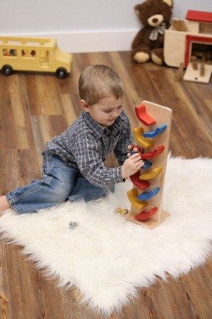 Mini wooden car roller toy – handmade